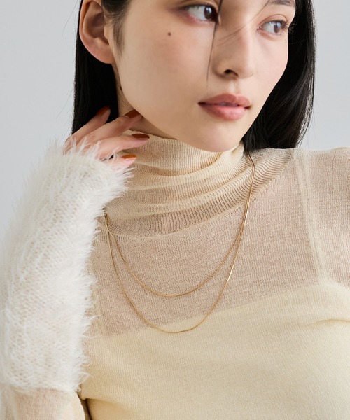 VIS（ビス）の「ナローチェーン二連ネックレス（ネックレス・レディース・シルバー/ゴールド・FREE）」の3枚目の写真