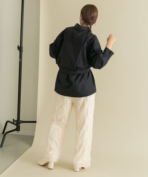 KBF（ケイビーエフ）の「フリンジイージーパンツ（その他パンツ・レディース・ブラック/アイボリー・ONE）」の14枚目の写真