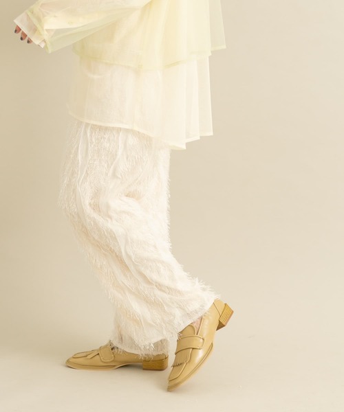 KBF（ケイビーエフ）の「フリンジイージーパンツ（その他パンツ・レディース・ブラック/アイボリー・ONE）」の16枚目の写真