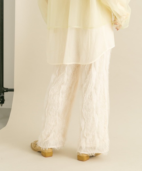 KBF（ケイビーエフ）の「フリンジイージーパンツ（その他パンツ・レディース・ブラック/アイボリー・ONE）」の17枚目の写真