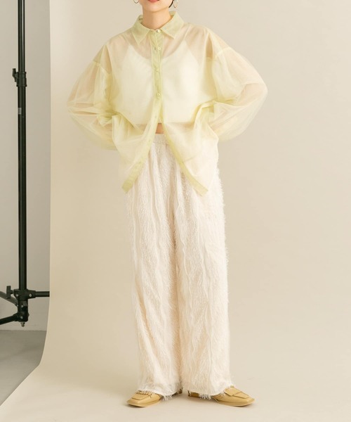 KBF（ケイビーエフ）の「フリンジイージーパンツ（その他パンツ・レディース・ブラック/アイボリー・ONE）」の18枚目の写真