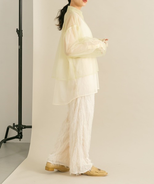 KBF（ケイビーエフ）の「フリンジイージーパンツ（その他パンツ・レディース・ブラック/アイボリー・ONE）」の19枚目の写真