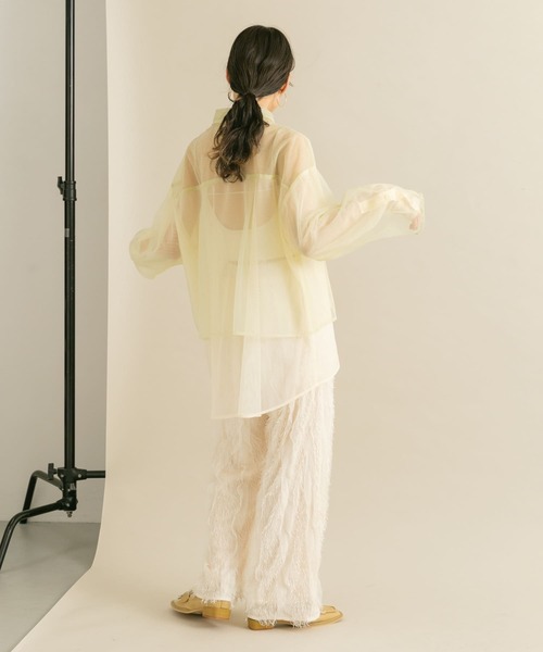 KBF（ケイビーエフ）の「フリンジイージーパンツ（その他パンツ・レディース・ブラック/アイボリー・ONE）」の20枚目の写真