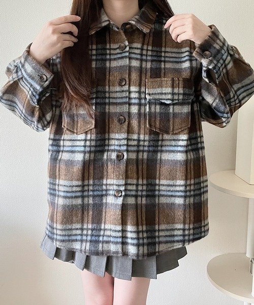 セール】起毛チェックジャケット（その他アウター）｜Nana(ナナ)（ナナ