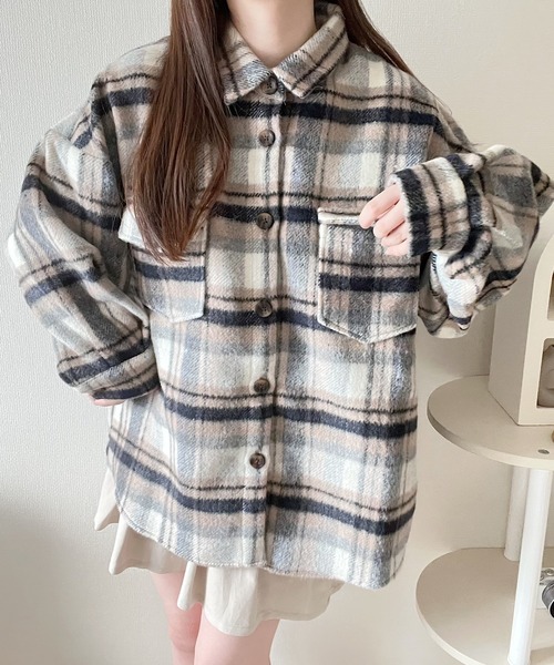 ジャケット・アウター N A N A セール】起毛チェックジャケット（その他アウター）｜Nana(ナナ