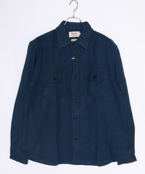 WESTSEA（ウエストシー）の「ヘビーネル 無地 長袖ワークシャツ（シャツ/ブラウス・メンズ・グレー/ネイビー/ブラック/サックスブルー/アイボリー・L/XL/M）」の4枚目の写真
