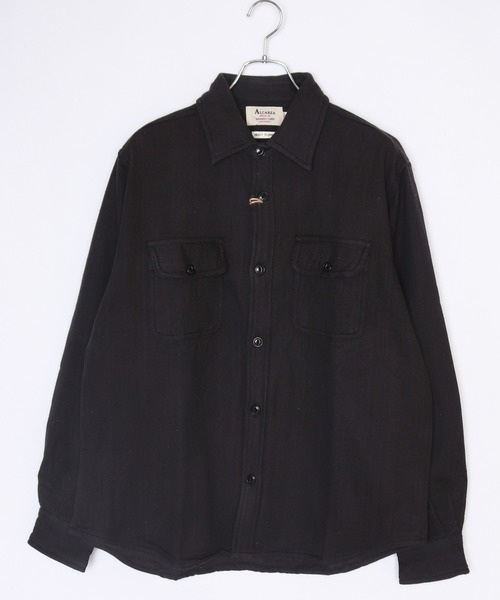 WESTSEA（ウエストシー）の「ヘビーネル 無地 長袖ワークシャツ（シャツ/ブラウス・メンズ・グレー/ネイビー/ブラック/サックスブルー/アイボリー・L/XL/M）」の3枚目の写真
