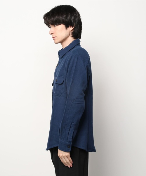 WESTSEA（ウエストシー）の「ヘビーネル 無地 長袖ワークシャツ（シャツ/ブラウス・メンズ・グレー/ネイビー/ブラック/サックスブルー/アイボリー・L/XL/M）」の13枚目の写真
