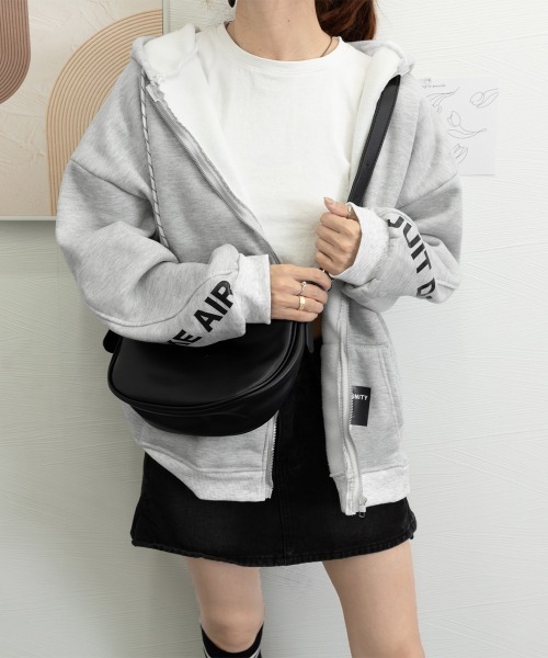 Miniministore(ミニミニストア)の「裏起毛パーカー ジップアップ フーディー(パーカー・レディース・グレー/ブラック・FREE)」の11枚目の写真
