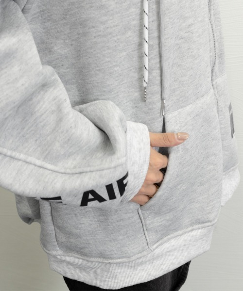 Miniministore(ミニミニストア)の「裏起毛パーカー ジップアップ フーディー(パーカー・レディース・グレー/ブラック・FREE)」の14枚目の写真