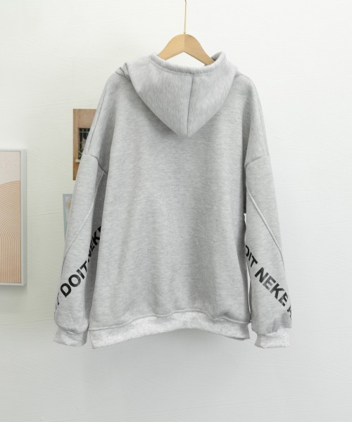 Miniministore(ミニミニストア)の「裏起毛パーカー ジップアップ フーディー(パーカー・レディース・グレー/ブラック・FREE)」の19枚目の写真