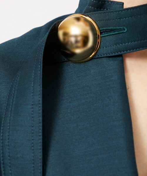 【HARUNOBUMURATA/ハルノブムラタ】別注 ELIANA GOLDボタン/ROUND SHAPED VOLUME DRESS/エリアナ/ラウンドシェイプボリュームドレス（ワンピース）｜HARUNOBUMURATA（ハルノブムラタ）