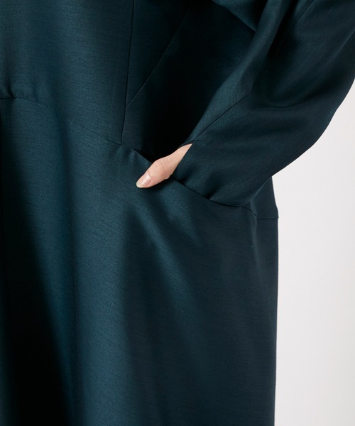 【HARUNOBUMURATA/ハルノブムラタ】別注 ELIANA GOLDボタン/ROUND SHAPED VOLUME DRESS/エリアナ/ラウンドシェイプボリュームドレス（ワンピース）｜HARUNOBUMURATA（ハルノブムラタ）