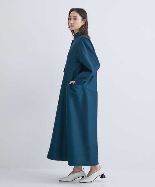 【HARUNOBUMURATA/ハルノブムラタ】別注 ELIANA GOLDボタン/ROUND SHAPED VOLUME DRESS/エリアナ/ラウンドシェイプボリュームドレス（ワンピース）｜HARUNOBUMURATA（ハルノブムラタ）