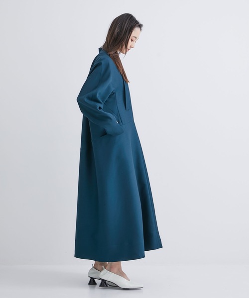 【HARUNOBUMURATA/ハルノブムラタ】別注 ELIANA GOLDボタン/ROUND SHAPED VOLUME DRESS/エリアナ/ラウンドシェイプボリュームドレス（ワンピース）｜HARUNOBUMURATA（ハルノブムラタ）