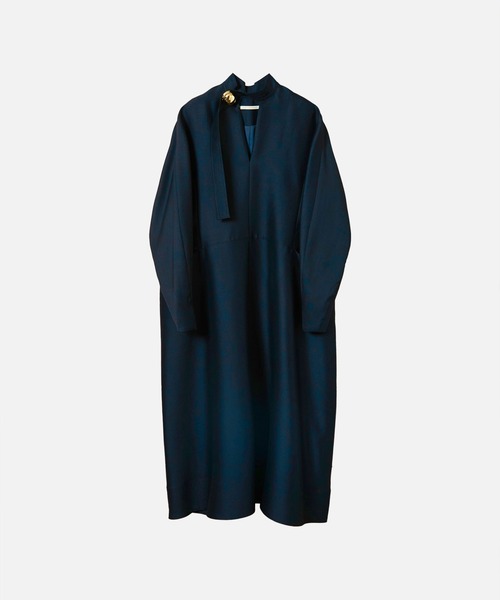 【HARUNOBUMURATA/ハルノブムラタ】別注 ELIANA GOLDボタン/ROUND SHAPED VOLUME DRESS/エリアナ/ラウンドシェイプボリュームドレス（ワンピース）｜HARUNOBUMURATA（ハルノブムラタ）