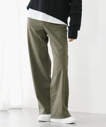 slattgir | 高身長　ストレッチ裏フリースセミワイドパンツ（股下８０cm）　丈長め・トールサイズ(その他パンツ)