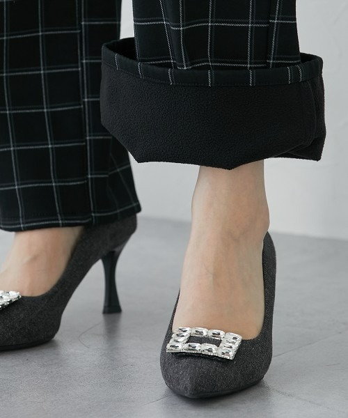 ［大幅値下げ］リトルスージー　パンツ 高身長 裾レースデザインリラックスワイドパンツ（トールサイズ） 通販