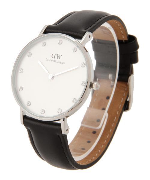 Ray BEAMS（レイビームス）の「DANIEL WELLINGTON / Classy レザーベルト / シルバー 34mm（アナログ腕時計・レディース・ブラウン/ブラック・ONE SIZE）」の3枚目の写真