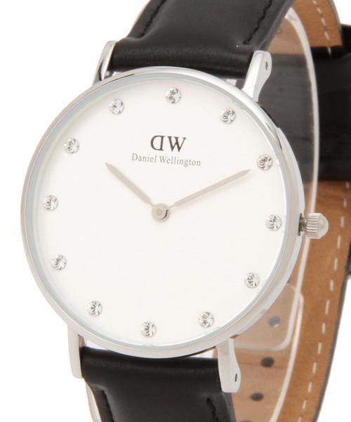 Ray BEAMS（レイビームス）の「DANIEL WELLINGTON / Classy レザーベルト / シルバー 34mm（アナログ腕時計・レディース・ブラウン/ブラック・ONE SIZE）」の10枚目の写真