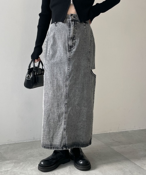 diesel デニムスカート グレー レイヤードスカート diesel デニム