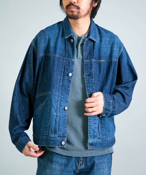 OMNIGOD（オムニゴッド）の「[OMNIGOD mens / オムニゴッド] 7ozデニム ショートワークジャケット（デニムジャケット・メンズ・インディゴブルー・3/2/4）」の7枚目の写真