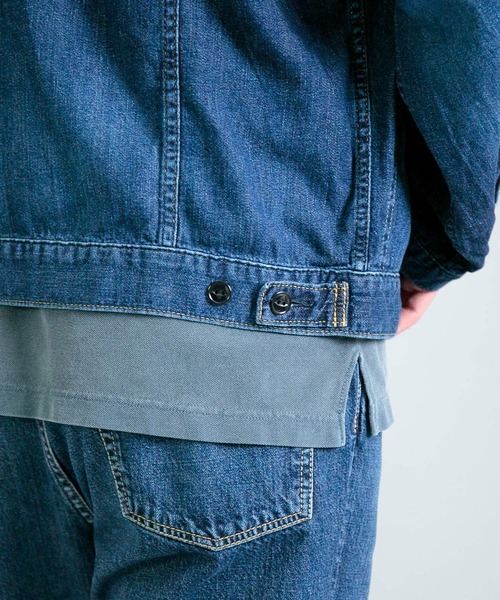 OMNIGOD（オムニゴッド）の「[OMNIGOD mens / オムニゴッド] 7ozデニム ショートワークジャケット（デニムジャケット・メンズ・インディゴブルー・3/2/4）」の18枚目の写真
