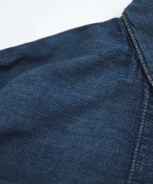 OMNIGOD（オムニゴッド）の「[OMNIGOD mens / オムニゴッド] 7ozデニム ショートワークジャケット（デニムジャケット・メンズ・インディゴブルー・3/2/4）」の12枚目の写真