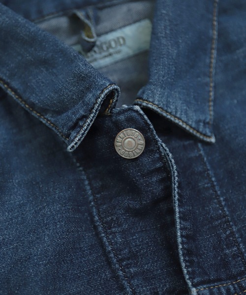 OMNIGOD（オムニゴッド）の「[OMNIGOD mens / オムニゴッド] 7ozデニム ショートワークジャケット（デニムジャケット・メンズ・インディゴブルー・3/2/4）」の3枚目の写真