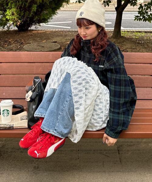 Auntie Rosa(アンティローザ)の「【rin.】レースギャザーレイヤードスカート(スカート・レディース・ホワイト/ブラウン・FREE)」の8枚目の写真