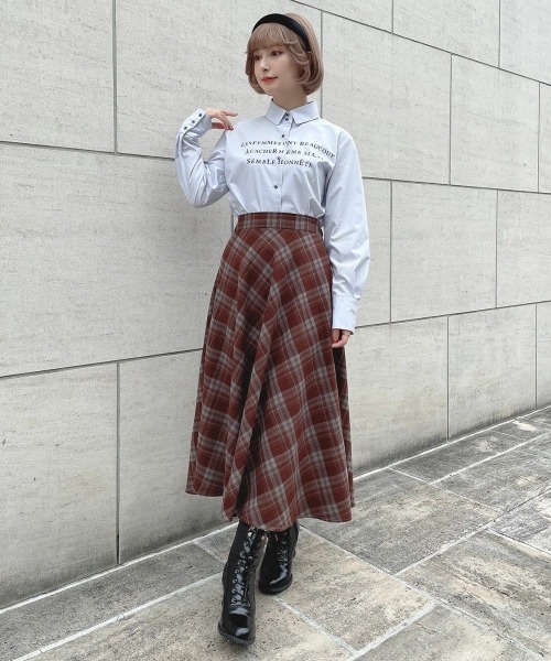 an another angelus（アンアナザーアンジェラス）の「メッセージプリントシャツ/ananotherangelus/fint　フィント（シャツ/ブラウス・レディース・ライトブルー/オフホワイト・FREE）」の7枚目の写真