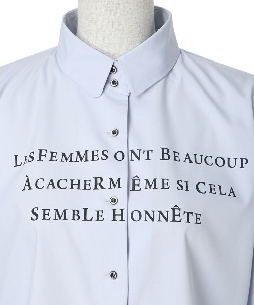 an another angelus（アンアナザーアンジェラス）の「メッセージプリントシャツ/ananotherangelus/fint　フィント（シャツ/ブラウス・レディース・ライトブルー/オフホワイト・FREE）」の14枚目の写真