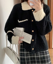 配色フレンチニット
