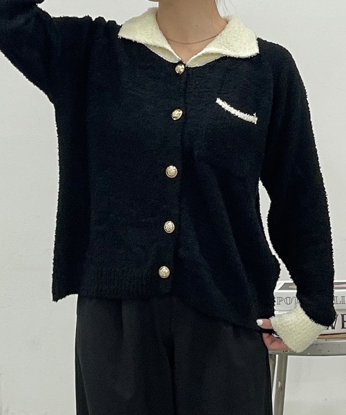Dita Muaj.(ディータムアージュ)の「配色フレンチニット(ニット/セーター・レディース・ブラック・FREE)」の12枚目の写真