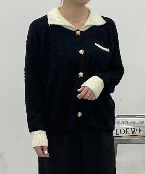 Dita Muaj.(ディータムアージュ)の「配色フレンチニット(ニット/セーター・レディース・ブラック・FREE)」の10枚目の写真