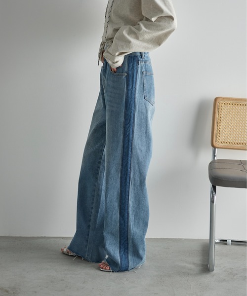 パンツ yon THE Yon パンツ シャイニーナイロンタックワイドパンツ