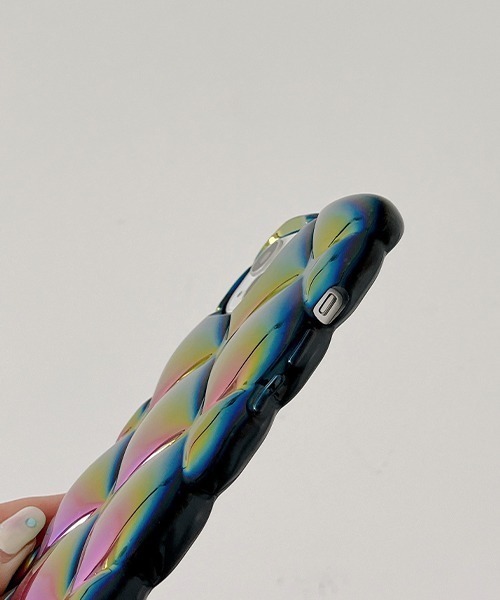 c.u.l（シーユーエル）の「ぷくぷくキルティング オーロラ iPhoneカバー アイフォンケース ipc722（スマホケース/カバー・レディース・クリア/ピンク/ホワイト・iPhone 14/iPhone 14 Pro/iPhone 15/iPhone 15 Pro/iPhone 16/iPhone 16 Pro）」の6枚目の写真