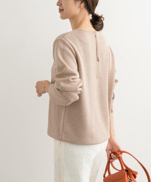 URBAN RESEARCH DOORS（アーバンリサーチドアーズ）の「バックジップデザインプルオーバー（Tシャツ/カットソー・レディース・ブルー/チャコールグレー/ベージュ・MEDIUM）」の4枚目の写真