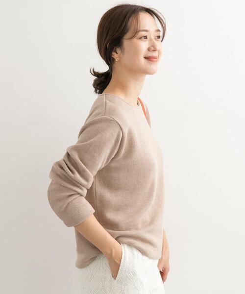 URBAN RESEARCH DOORS（アーバンリサーチドアーズ）の「バックジップデザインプルオーバー（Tシャツ/カットソー・レディース・ブルー/チャコールグレー/ベージュ・MEDIUM）」の7枚目の写真