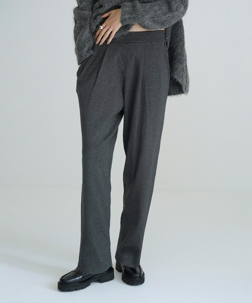 CLANE（クラネ）の「TWO TUCK KNIT TAPERED PANTS（スラックス）」 - WEAR
