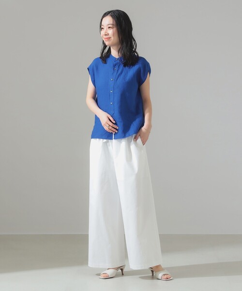 高い信頼 厚い信頼 / TICCA リネン シャツ［手洗い可］（シャツ フレンチスリーブ トップス