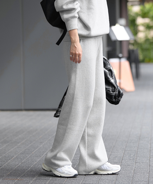 JOURNAL STANDARD relume(ジャーナルスタンダード レリューム)の「《再入荷!》【セットアップ対応/自宅ケア可能】GOODIES CLUB エンブレムニットパンツ(その他パンツ・レディース・ライトグレー/ネイビー・FREE)」の8枚目の写真