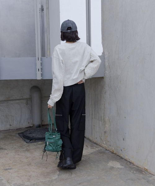 PAGEBOY（ページボーイ）の「WポケットキンチャクBAG（ボディバッグ/ウエストポーチ・レディース・ブラック/ダークグリーン・FREE）」の7枚目の写真