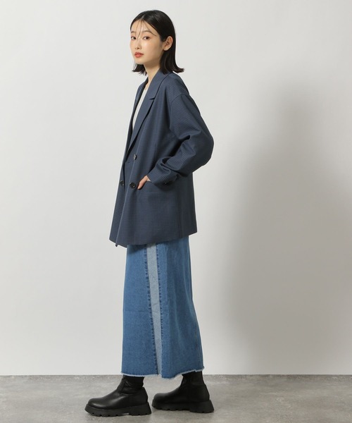 LAKOLE（ラコレ）の「チェックダブルジャケット / 290761（テーラードジャケット・レディース・ネイビー/グレー/ベージュ・MEDIUM/LARGE）」の21枚目の写真