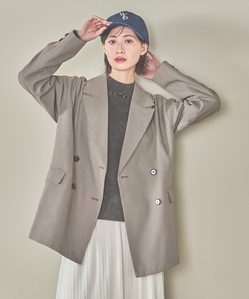 セール】チェックダブルジャケット / 290761（テーラードジャケット