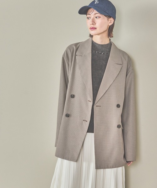 セール】チェックダブルジャケット / 290761（テーラードジャケット