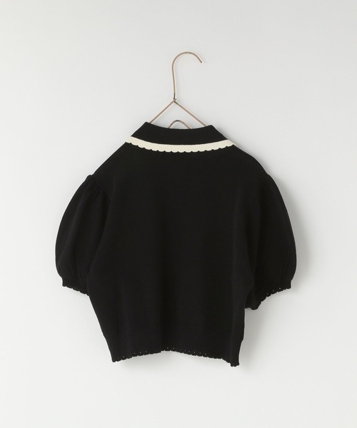 LOWRYS FARM（ローリーズファーム）の「フラワーシシュウカーディガンＳＳ　290057（カーディガン/ボレロ・キッズ・アイボリー/ブラック・110cm/120cm/130cm/140cm/150cm）」の6枚目の写真