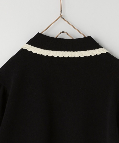 LOWRYS FARM（ローリーズファーム）の「フラワーシシュウカーディガンＳＳ　290057（カーディガン/ボレロ・キッズ・アイボリー/ブラック・110cm/120cm/130cm/140cm/150cm）」の5枚目の写真