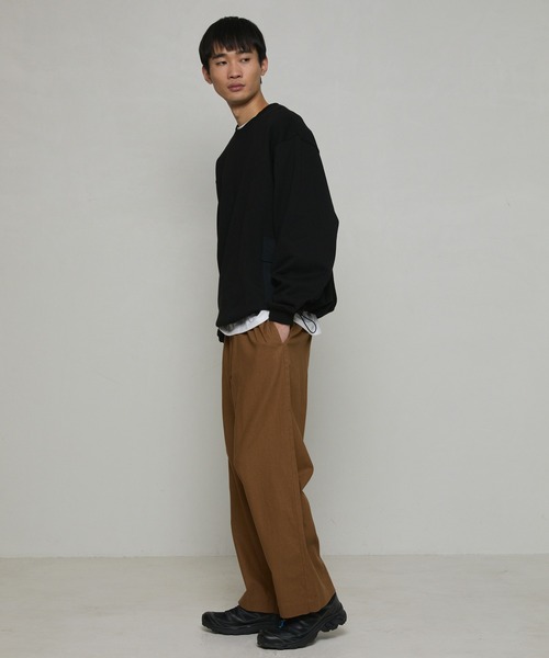 Firsthand（ファーストハンド）の「カジュアル綿麻ワイドパンツ（その他パンツ・メンズ・カーキ/ダークブラウン/ブラック/ナチュラル/グリーン・マルチサイズ）」の9枚目の写真