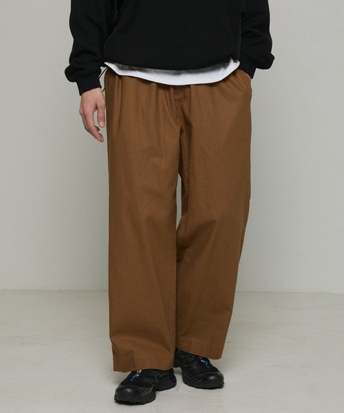 Firsthand（ファーストハンド）の「カジュアル綿麻ワイドパンツ（その他パンツ・メンズ・カーキ/ダークブラウン/ブラック/ナチュラル/グリーン・マルチサイズ）」の15枚目の写真